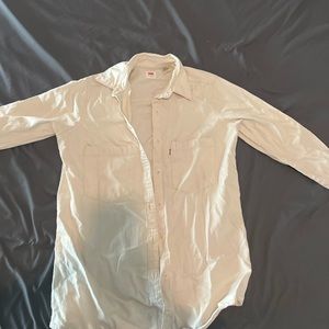 Off white levi button up shacket